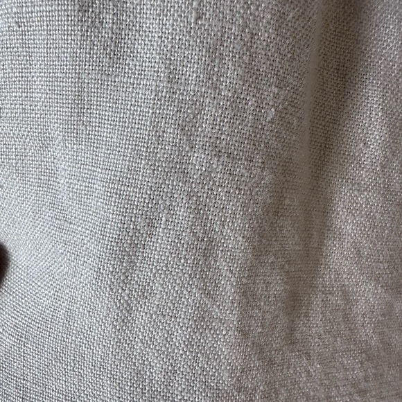 Linen light tan pants either cuffed bottom hem - Picture 4 of 7